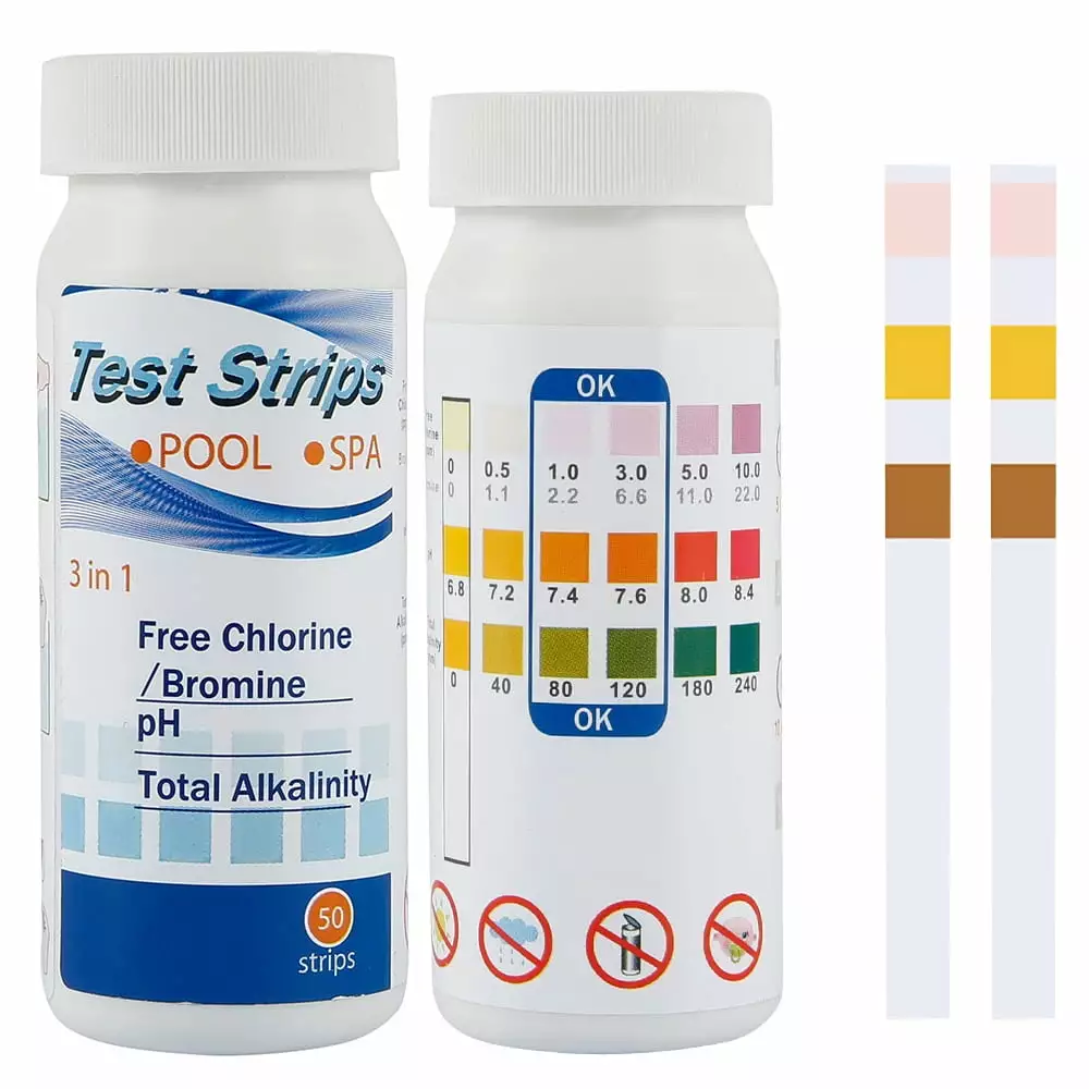 Willstar 100Pcs 3 1 Swimming Pool Test Strips Chlorine PH and Alkalinity Testing