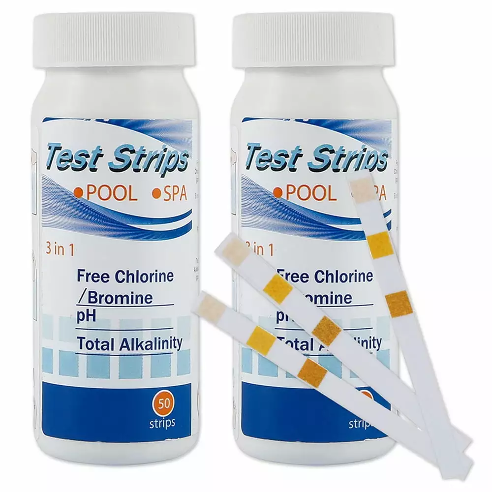 Willstar 3 1 Pool Test Strips Spa Test Kit Chlorine PH and Alkalinity 100 PCS 100pcs