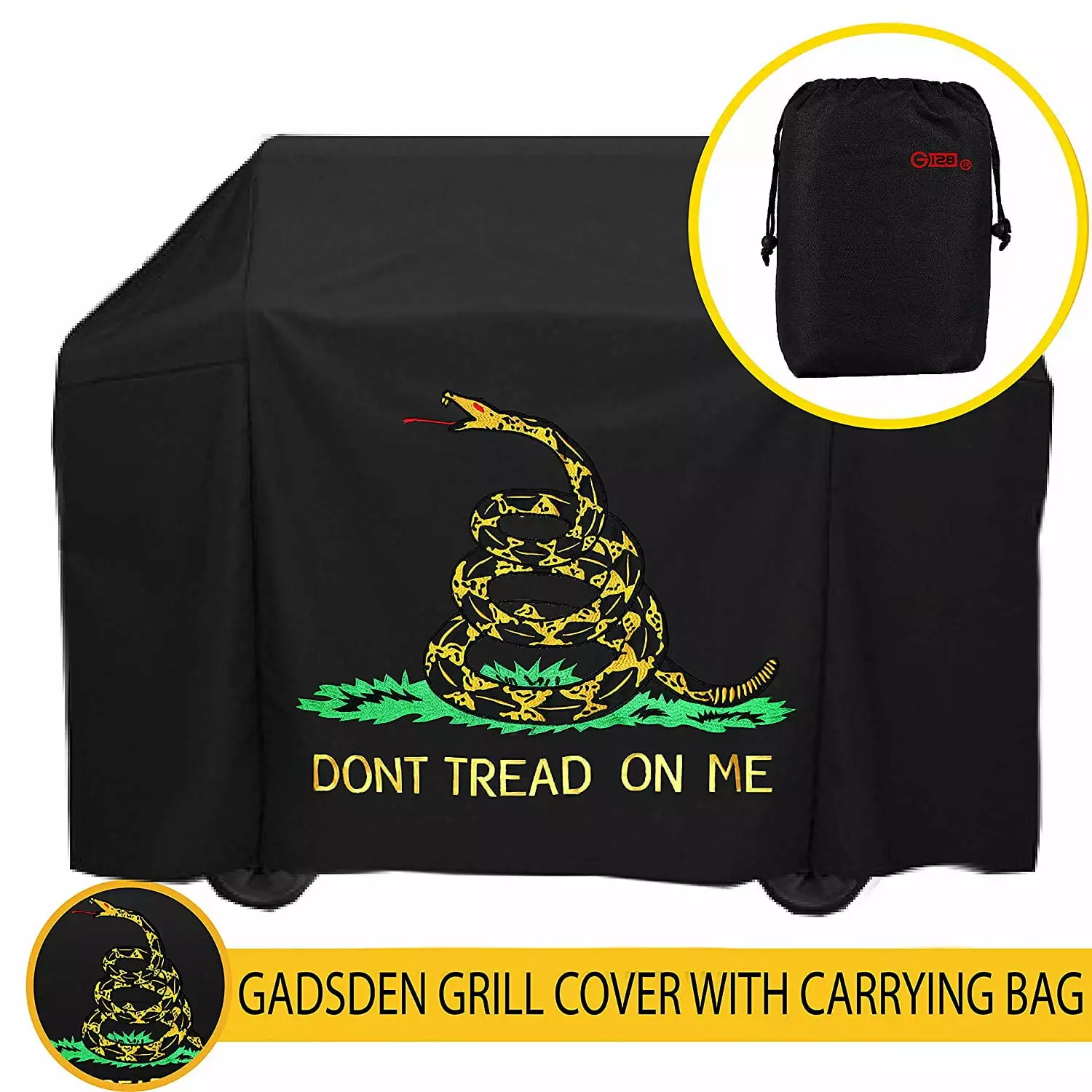 Grill Cover Gadsden Logo 60 Inch Heavy Duty Waterproof BBQ Cover - Durable Protection G128