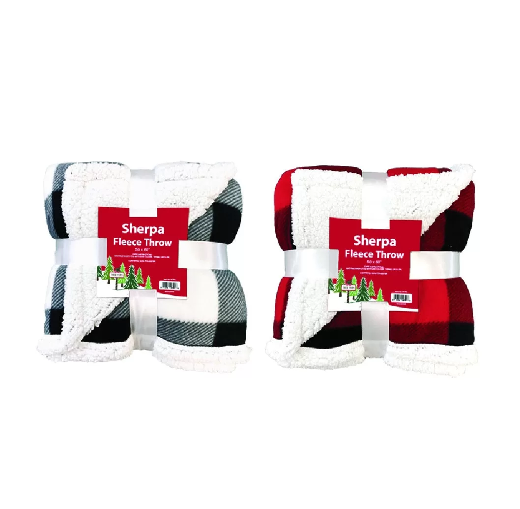 J & M Home Fashions JM HOME Buffalo Check Throw Blanket Cozy Comfort