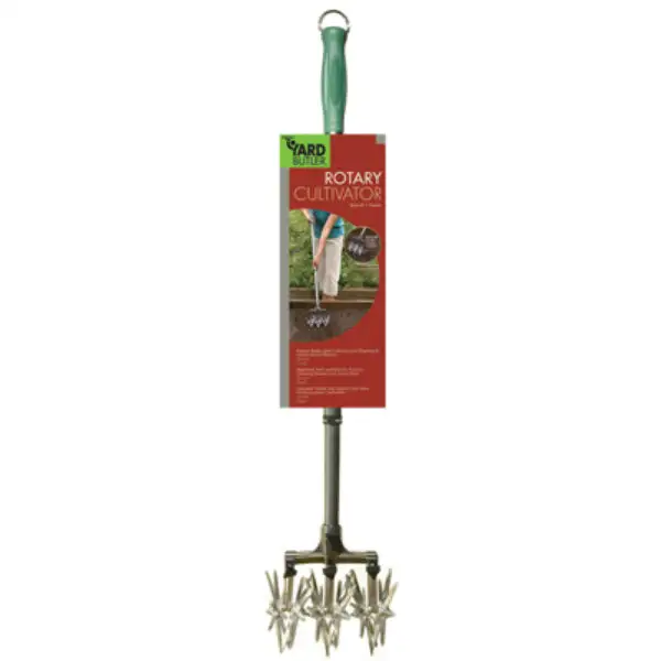 Yard Butler RC-3 Rotary Cultivator Durable Steel Handle 37 Inch