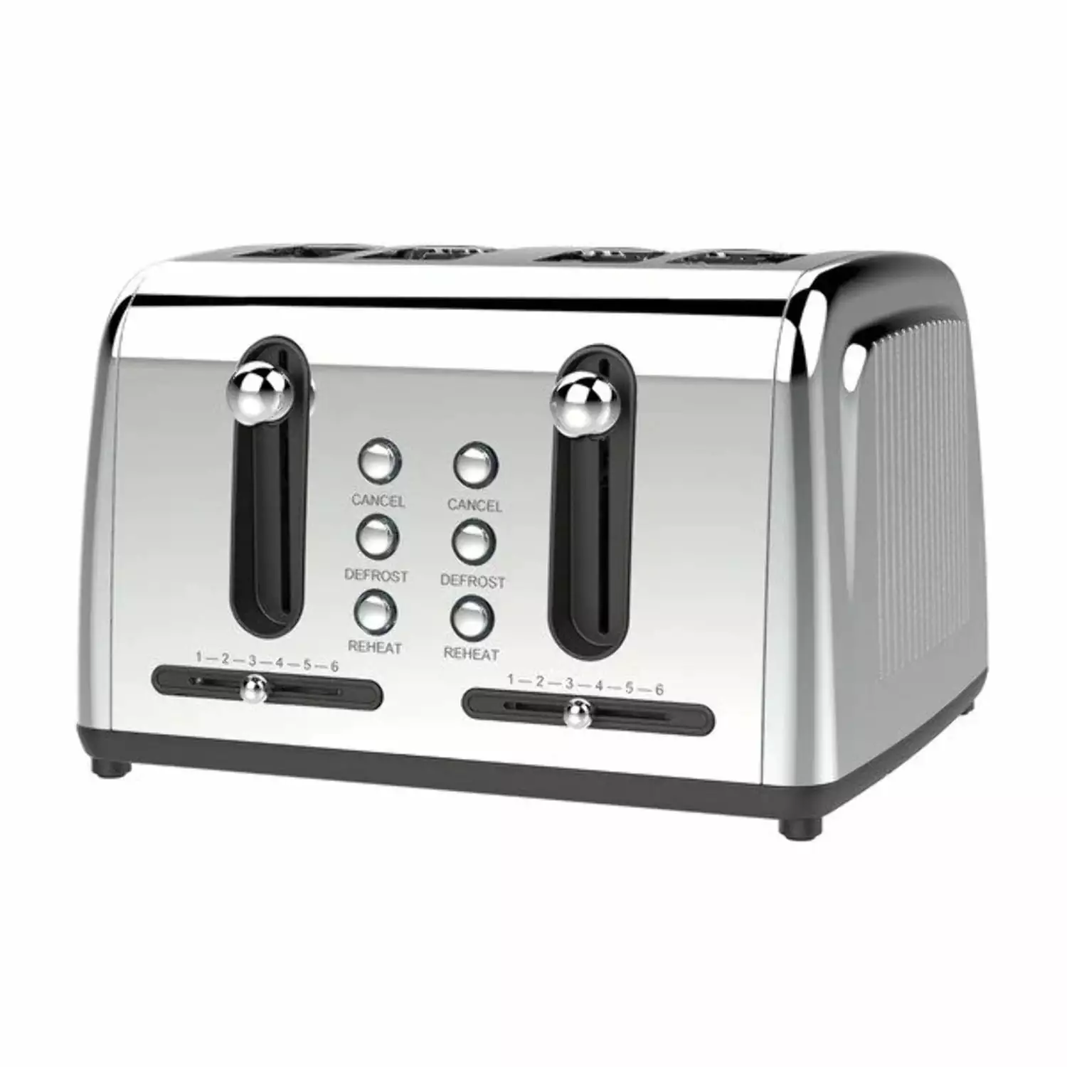 Brentwood Extra Wide Slot 4-Slice Toaster Bagels Bread Stainless Steel Kitchen Appliance
