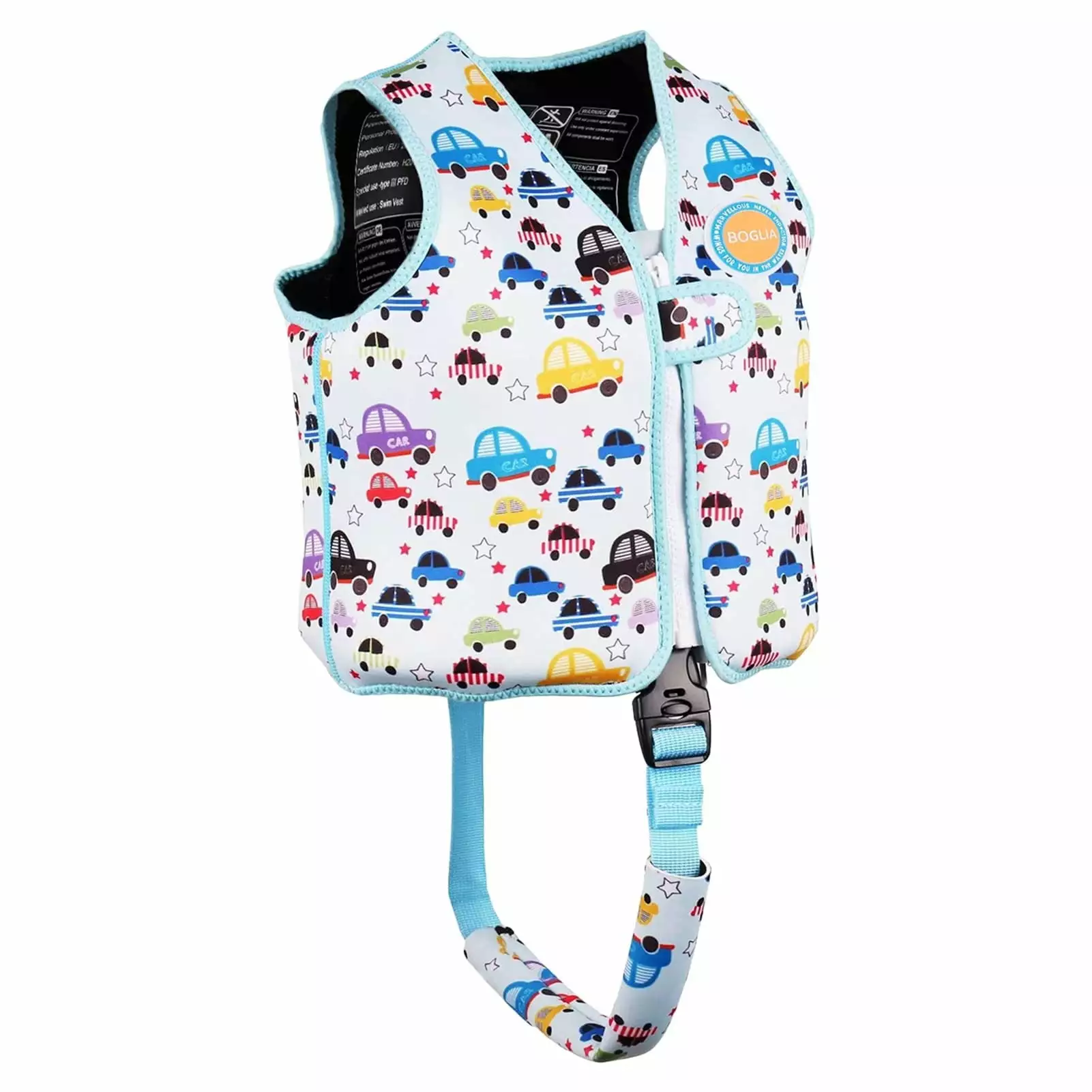 Boglia Kids Swim Vest Toddlers Floaties Life Jacket Adjustable Safety Strap 22-66lbs 1-6 Years L