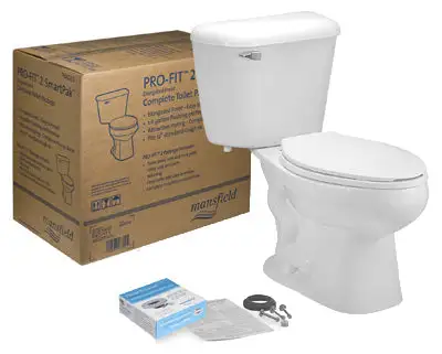 Mansfield 135CTK Pro-Fit 2 Complete Toilet Box Kit White Efficient Flush