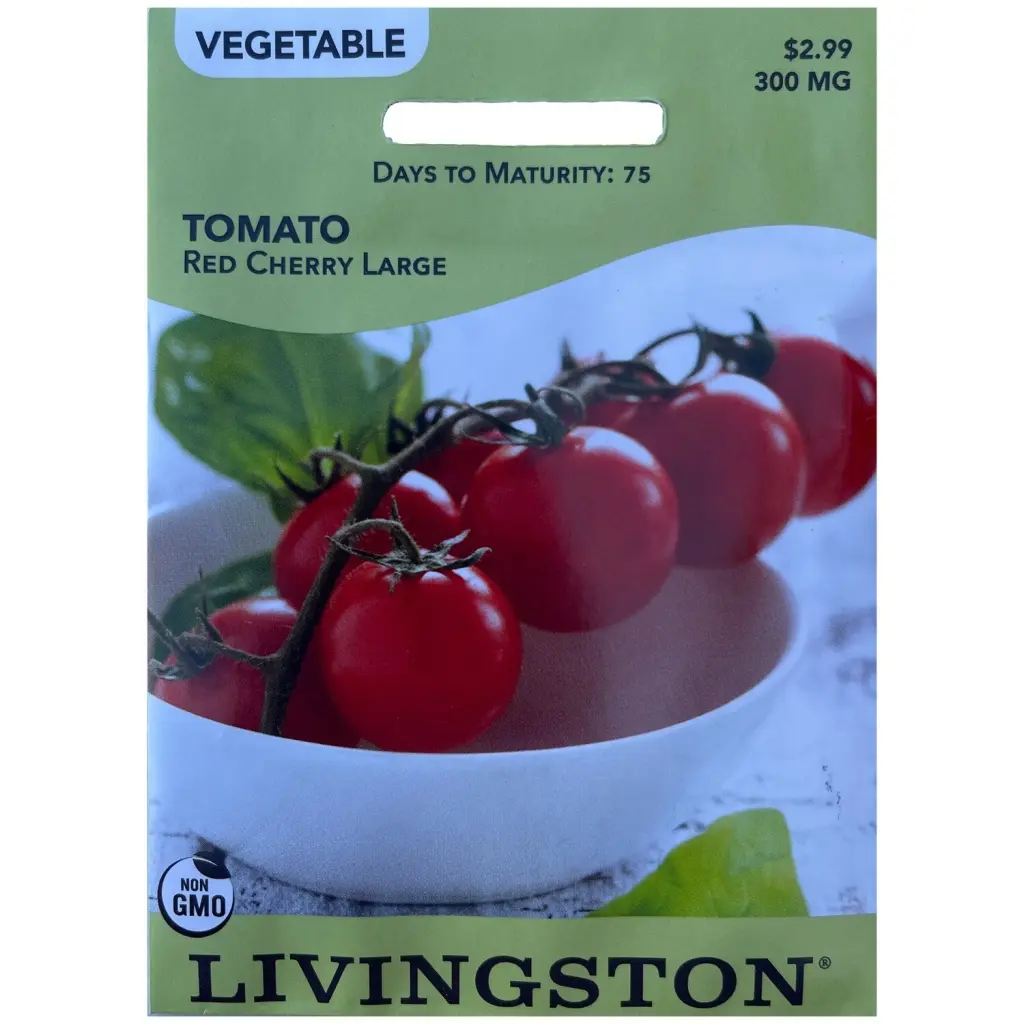Livingston Seed Tomato Red Cherry Large 300 mg Sweet Fruit Seeds