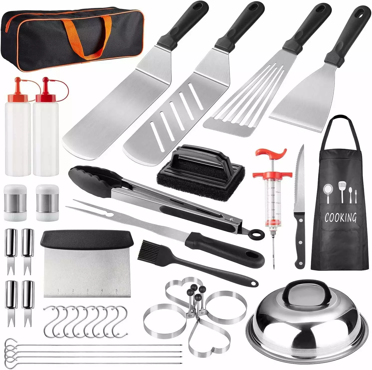 38-Piece Stainless Steel BBQ Grill Tool Set Carrying Case Outdoor Cooking Topchances