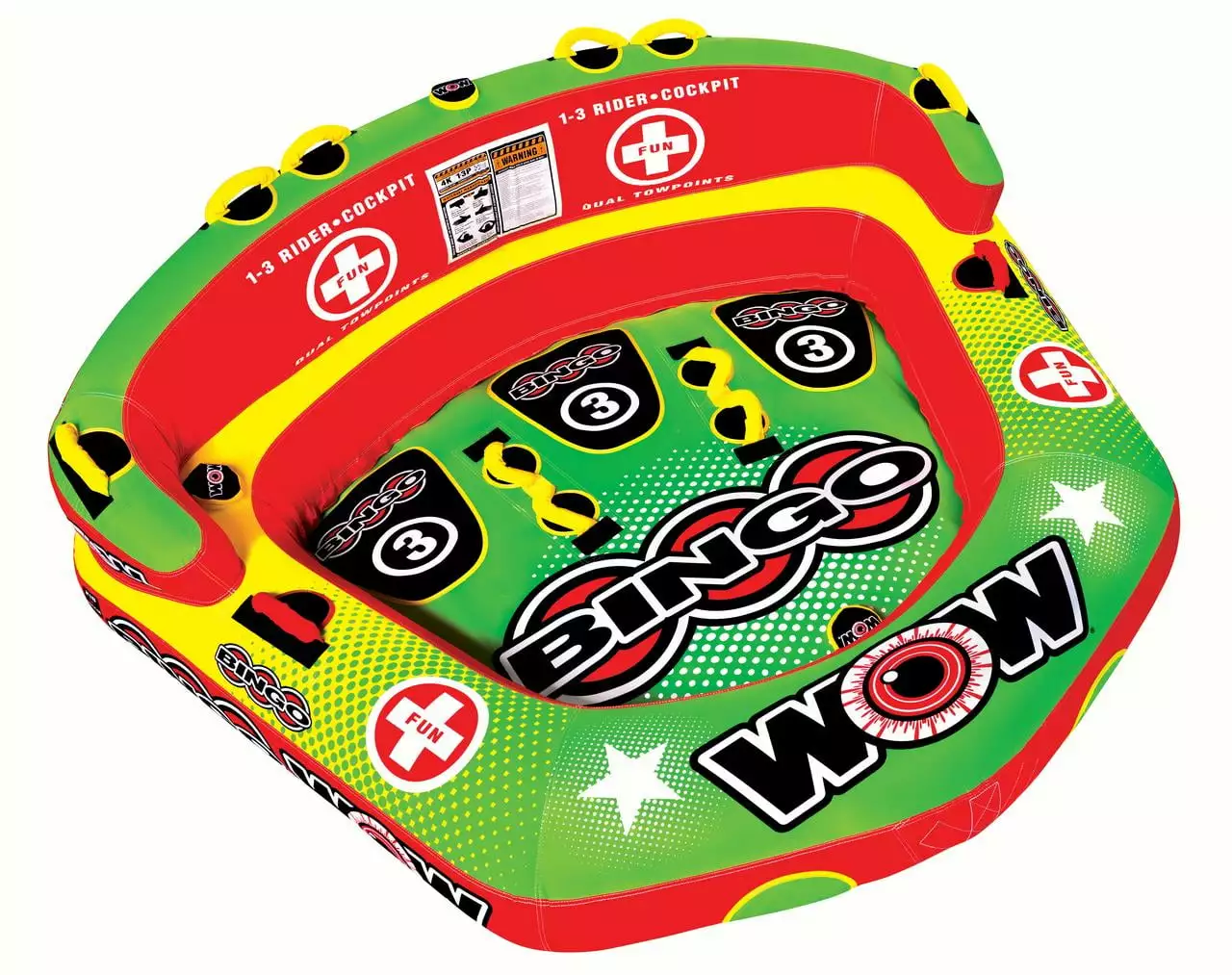 Wow Sports Bingo 3 Inflatable And Towable Water Sport Summer Fun 86