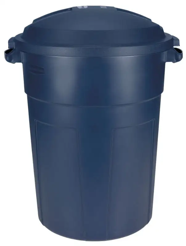 Rubbermaid 2894-87BLAZB 32 Gallon Blazer Blue Roughneck Non-Wheeled Trash Can
