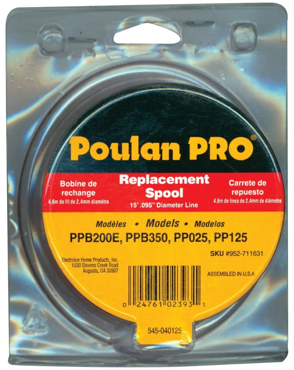 Poulan Pro 952711631 Replacement Trimmer Line Spool 0.095 x 15 Feet