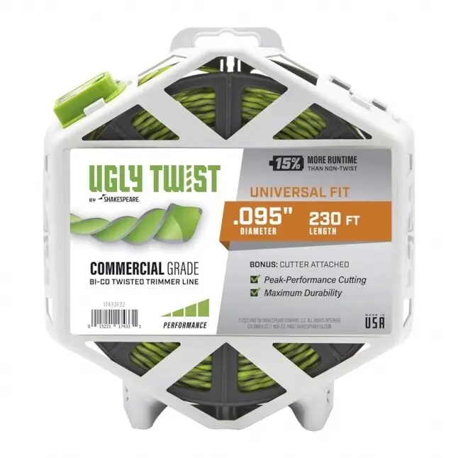 Ugly Twist 0.095 Inch Spooled Trimmer Line 230 Feet Weed Trimmers