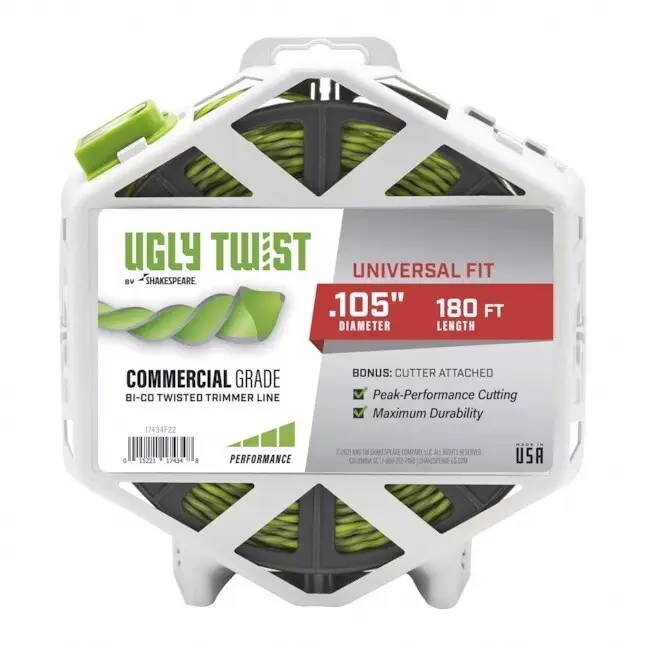Ugly Twist 0.105 Inch Spooled Trimmer Line 180 Feet Heavy Duty
