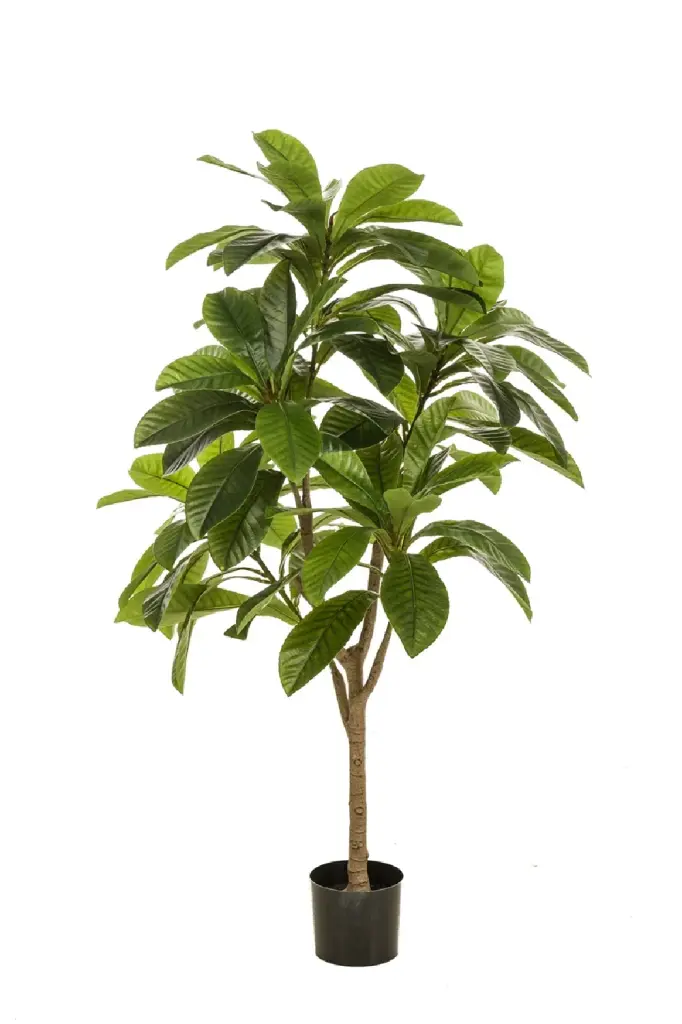 2 Pack Potted Faux Tropical Trees Artificial Frangipani Patio Decor