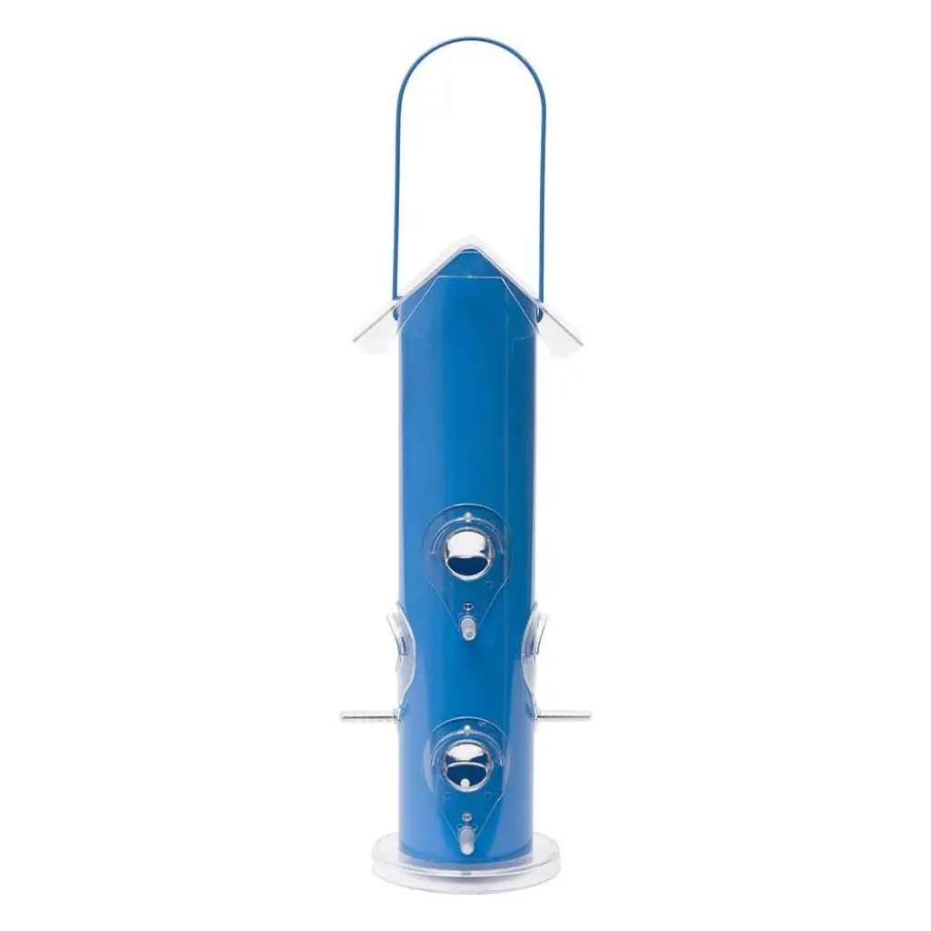 Perky-Pet Blue Metal Tube Feeder Wild Birds