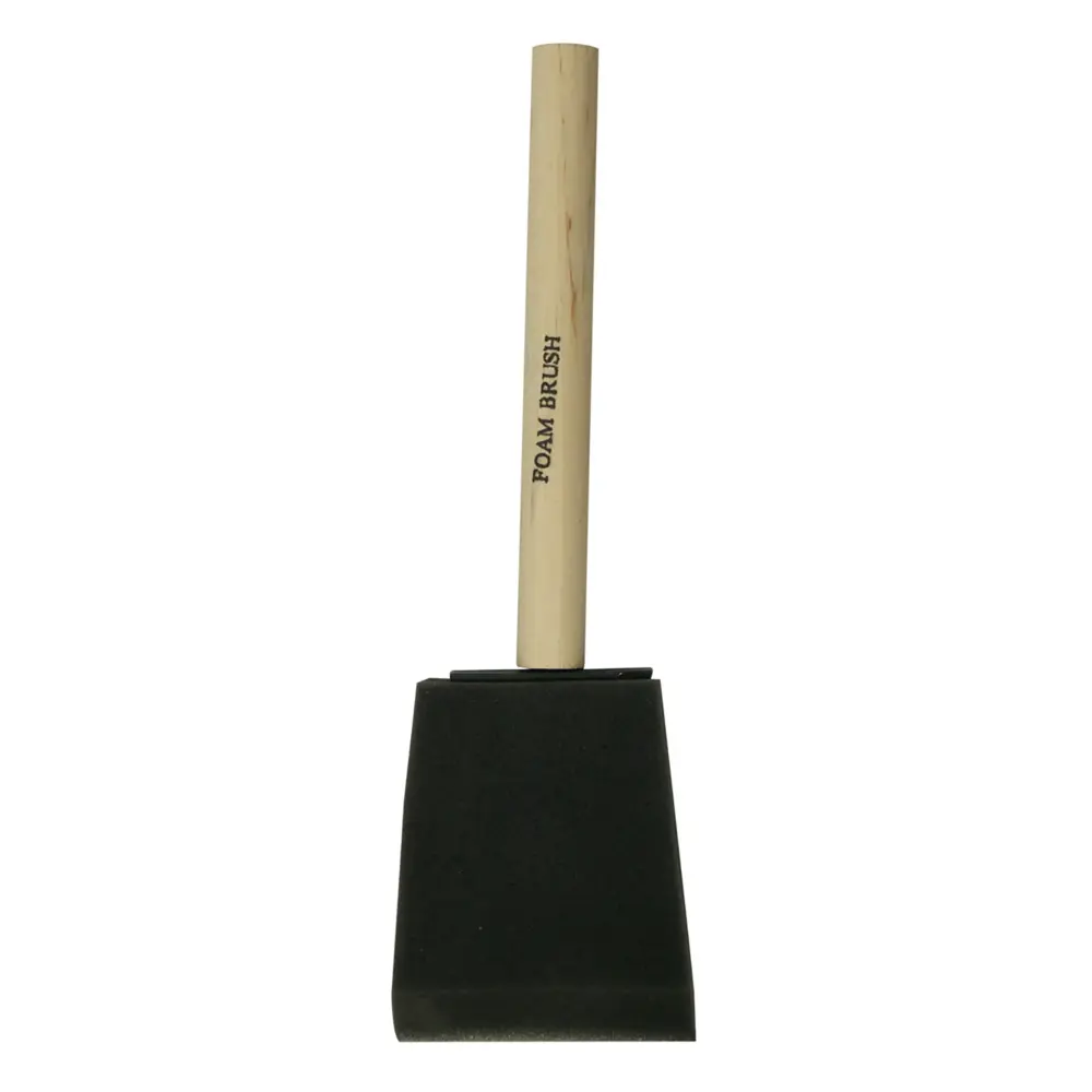 2" Foam Brush Genuine Wood Handle