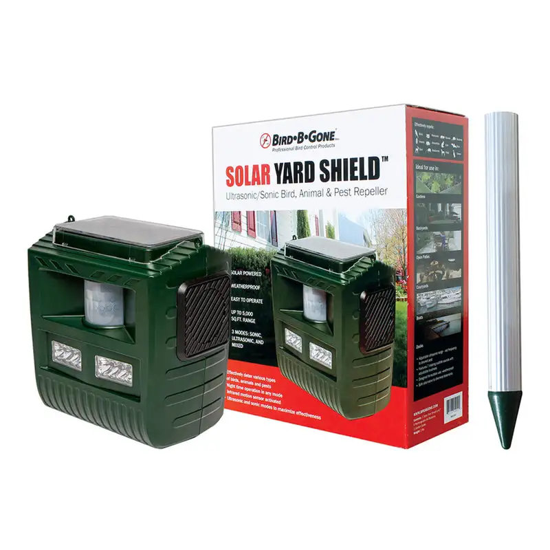 Bird-B-Gone Solar Yard Shield Animal Repellent Ultrasonic Most Animals
