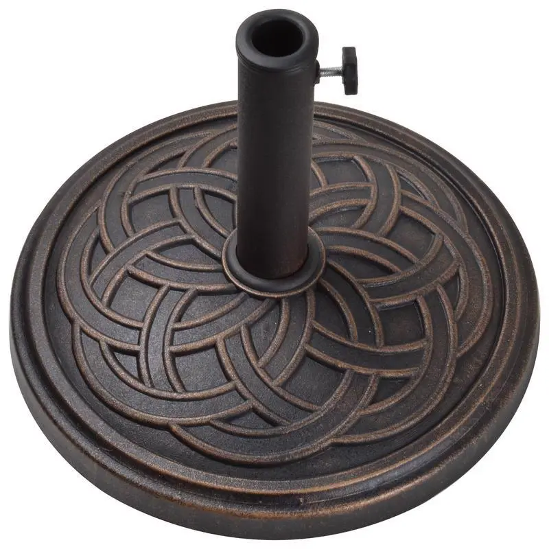 Bond Bronze Ribbon Envirostone Umbrella Base Patio and Garden