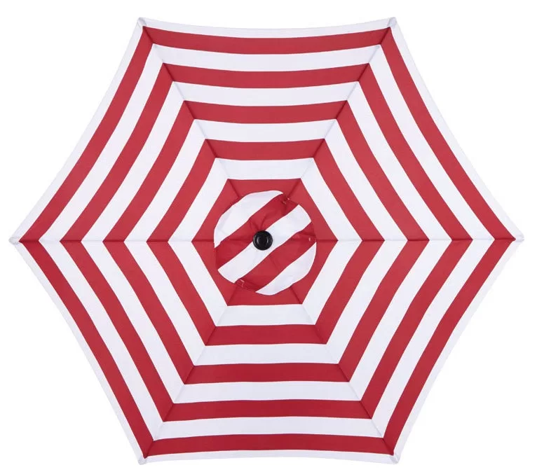 Living Accents UM90BKOBD03/WT 9' Red Market Patio Umbrella Outdoor Shade
