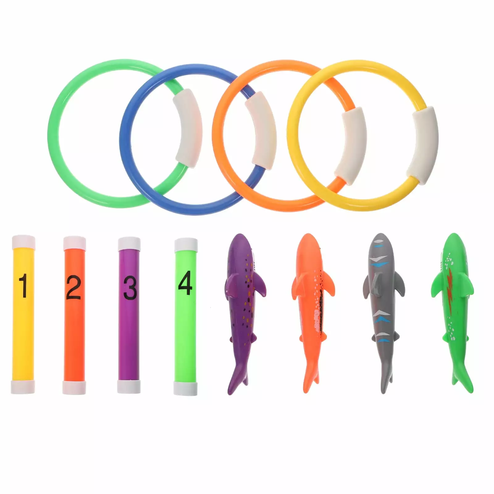 1 Set Diving Pool Toys Underwater Diving Toys Fun Swimming Toys Assorted Color 18x2