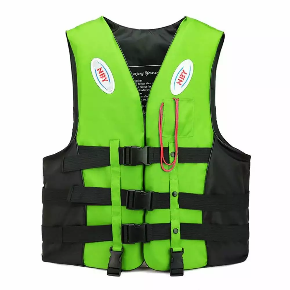 Universal Life Jacket Adult Children Water Sports Survival Whistle Green 2xl