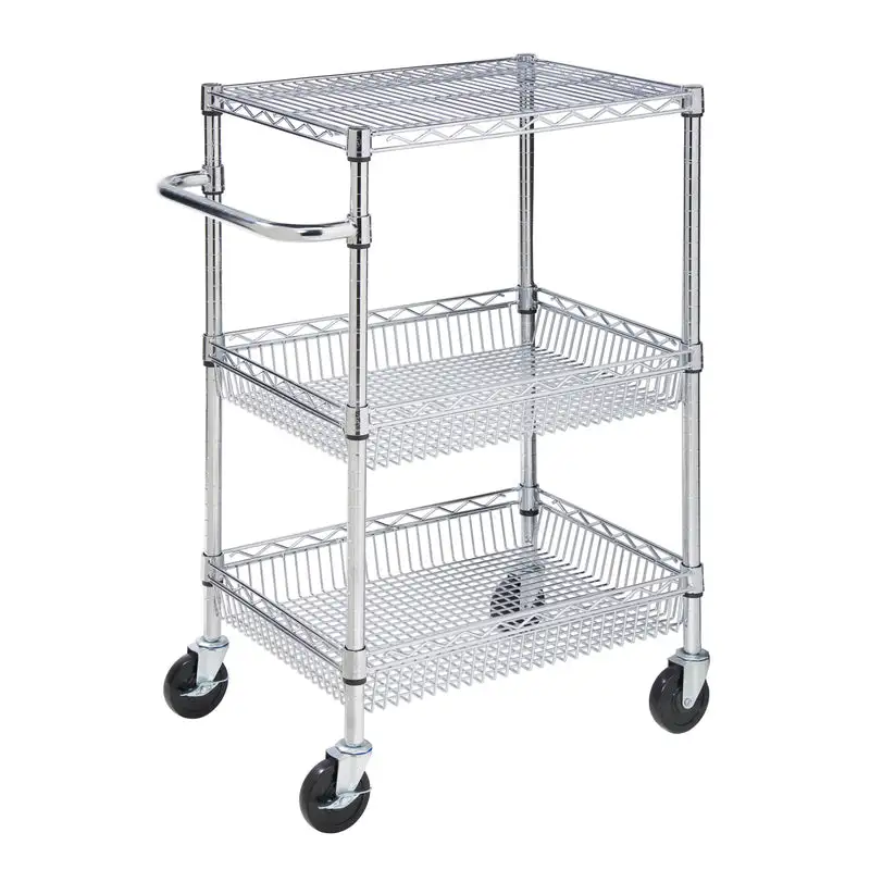 Honey-Can-Do 40x18x24 Inch Utility Cart Wheels Home or Office Storage