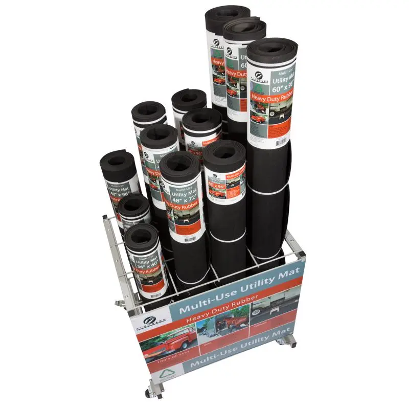 Flexgard 48 x 72 Inches Black Rubber Utility Mat Smooth Top Bottom