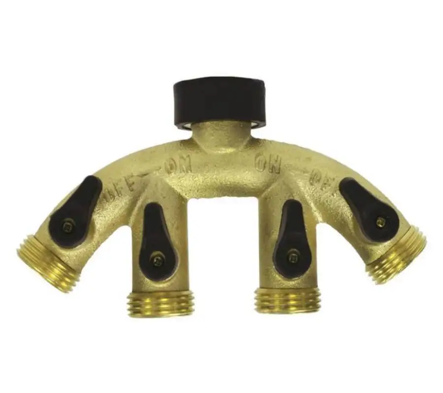Gilmour 44GF 4-Way Brass Shut-Off Valve Garden and Lawn Irrigation