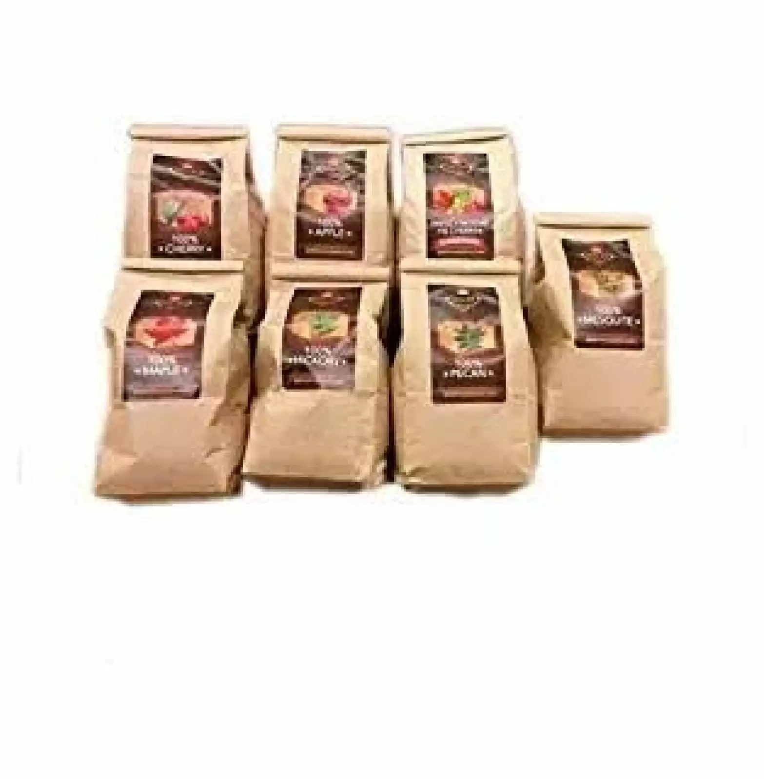 BBQ Pellet 7 Varieties Pack 1 Pound Bags Grilling and Smoking