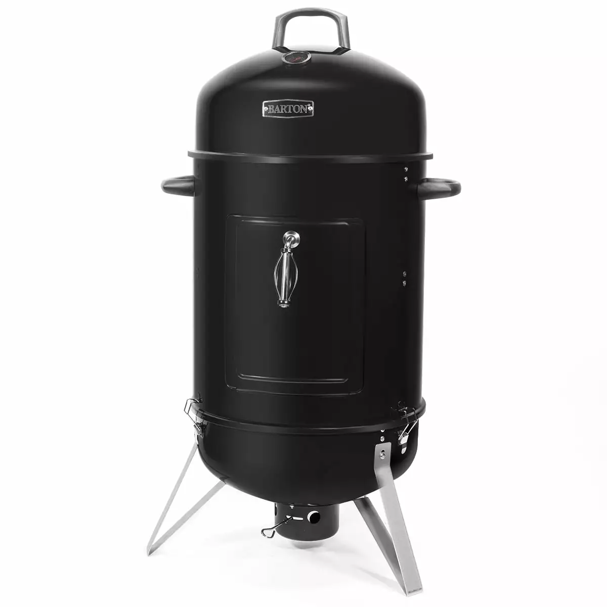 Barton Vertical 18 Charcoal BBQ Smoker w/ Temperature Gauge Grill Outdoor Cooker