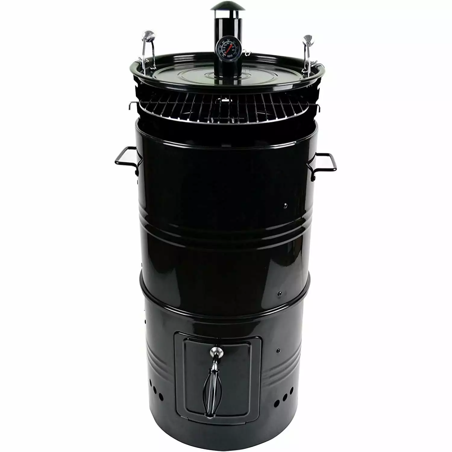 Hakka Vertical Charcoal Smoker Multi-Function 14-Inch Barbecue and Charcoal Smoker Grill BHSF