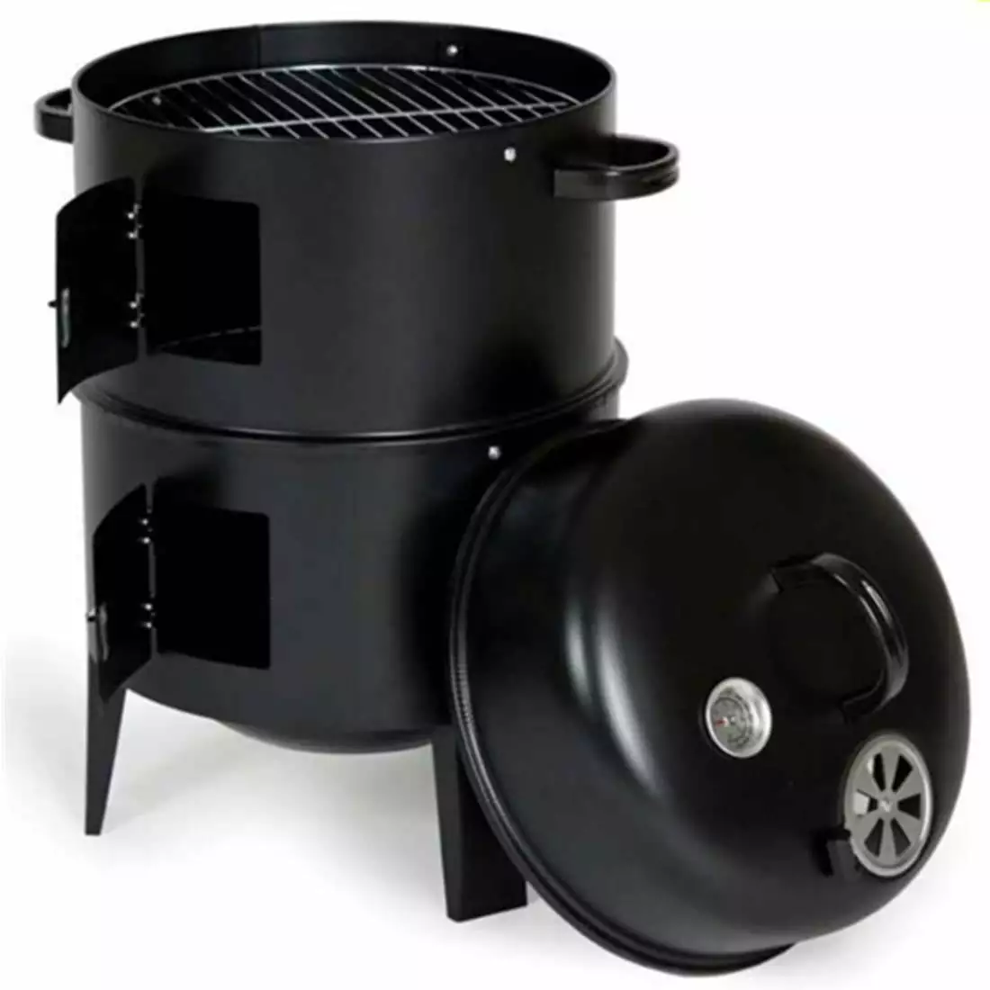 3 1 Charcoal Vertical Smoker Grill BBQ Roaster Steel Barbecue Cooker Outdoor TITSELF