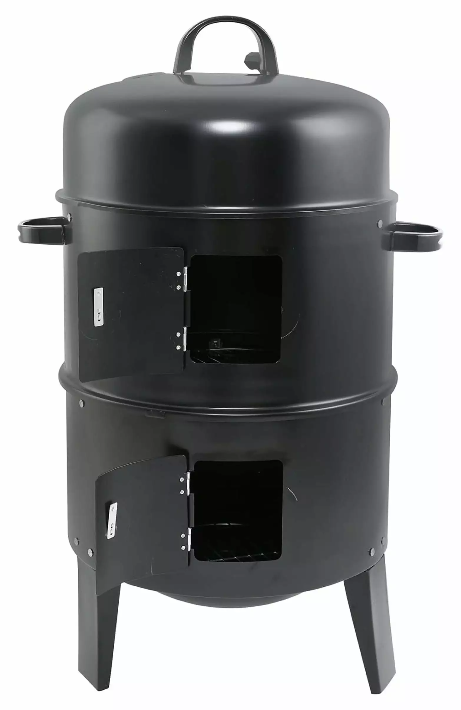 32-inch Charcoal Smoker BBQ Grill 3--1 Outdoor Vertical Smoke Travel-friendly Meat Cooker Black YfulYde