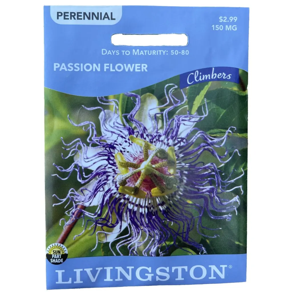 Livingston Seed Passion Flower 150 mg - Exotic Climbing Vine Seeds Trellis