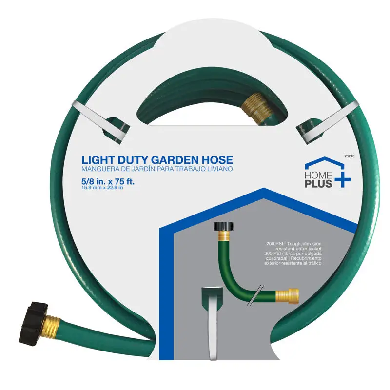 Home Plus 5/8 . Dia. x 75 ft. L Light-Duty Green Vinyl Hose Pack 3