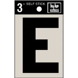 Address Letter E Black Vinyl Adhesive 3 Inch Mailbox Decal Hy-Ko