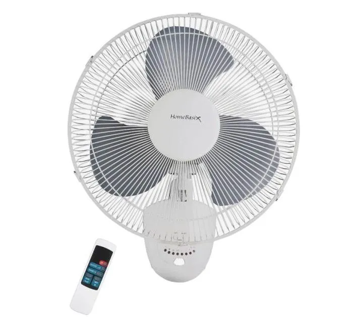 PowerZone FW40-S1 Oscillating Wall Fan Remote 3-Speed 16 Inch