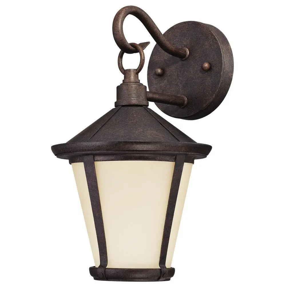 Westinghouse 62041 Darcy LED Wall Lantern Amber Frosted Glass Victorian Bronze