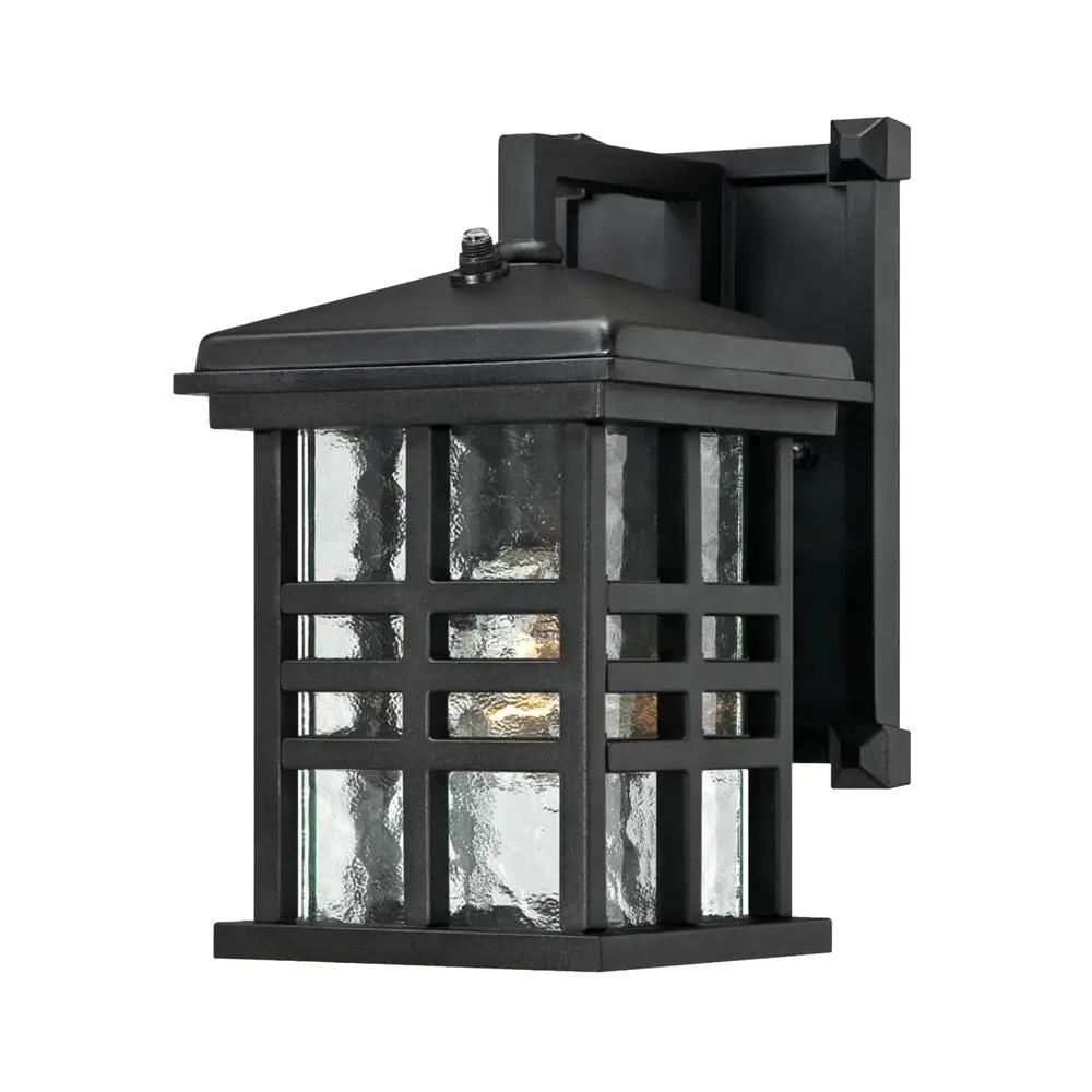 Westinghouse 62045 Caliste Outdoor Dusk to Dawn Wall Lantern Textured Black