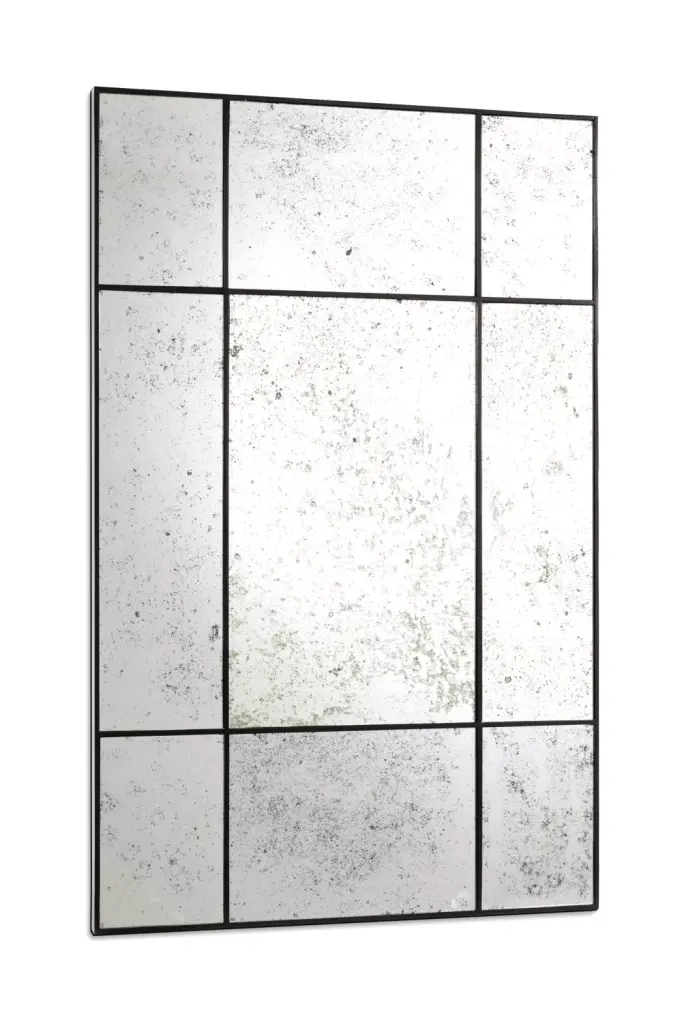 Eichholtz Mountbatten Weathered Glass Grid Mirror Stylish Wall Decor