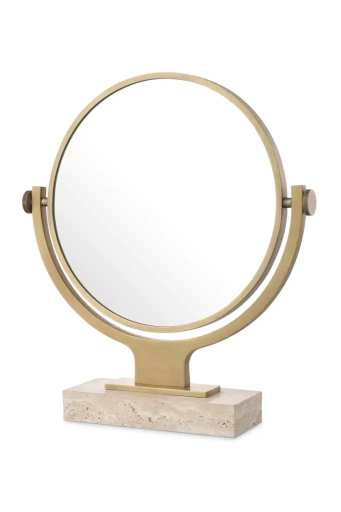 Round Gold Mirror Eichholtz Briancon Luxury Wall Decor