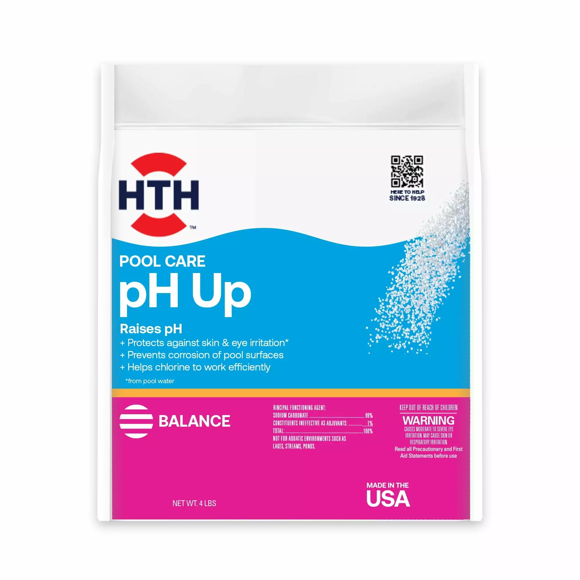 HTH Pool Care pH Up Powder Chemical Swimming Pools 4 lbs 1