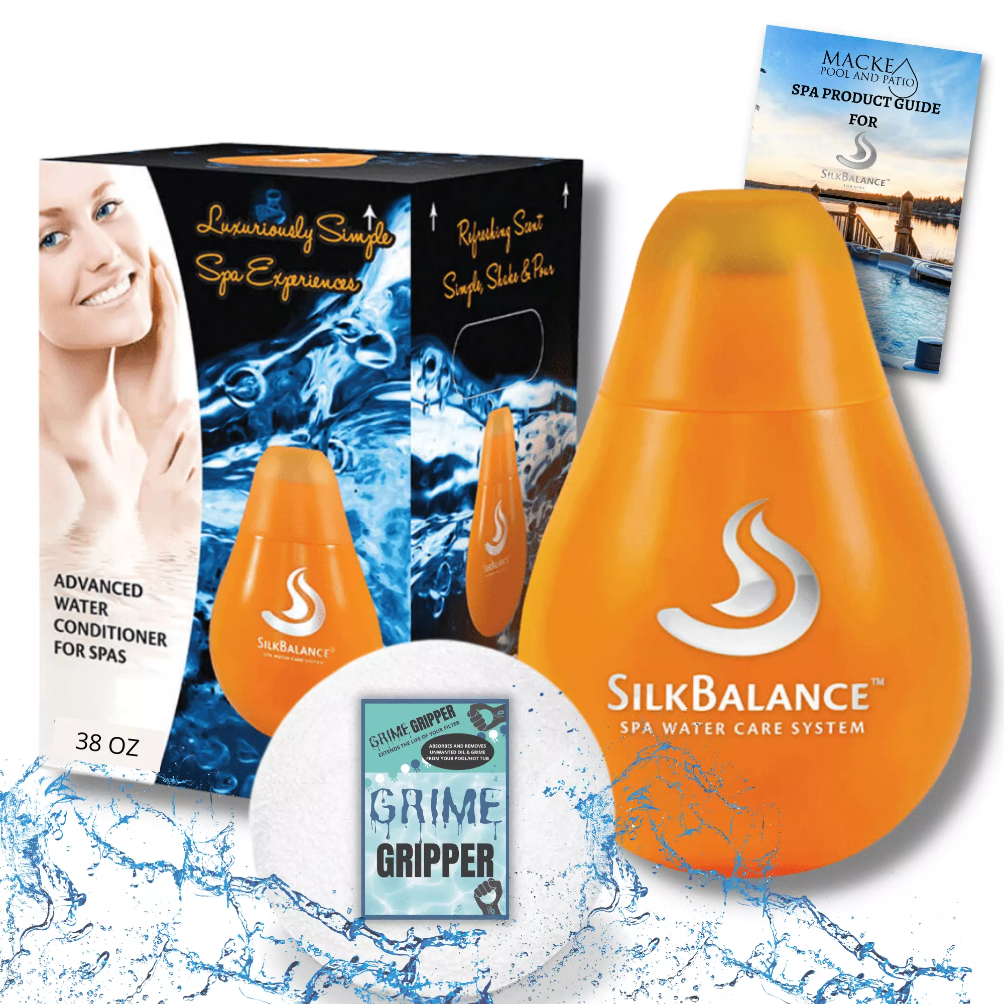 Silk Balance Hot Tub Solution 38oz Natural pH and Alkalinity Balancer Spas 38oz