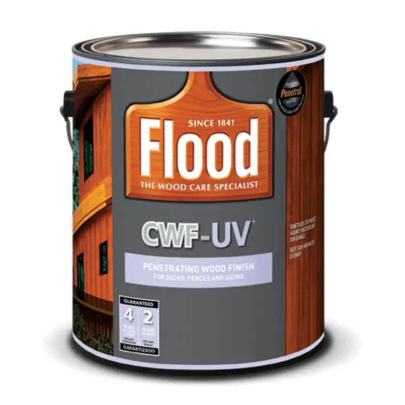 Flood CWF-UV Matte Cedar Water-Based Wood Finish 1 Gallon Outdoor Wood Protection