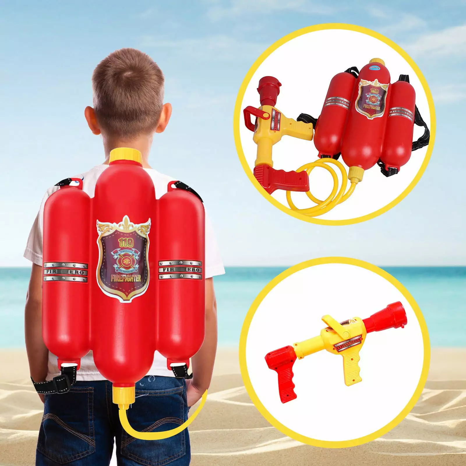 2500mL Backpack Water Blaster Kids - Super Water Squirt Toy Outdoor Play and Pool Fun