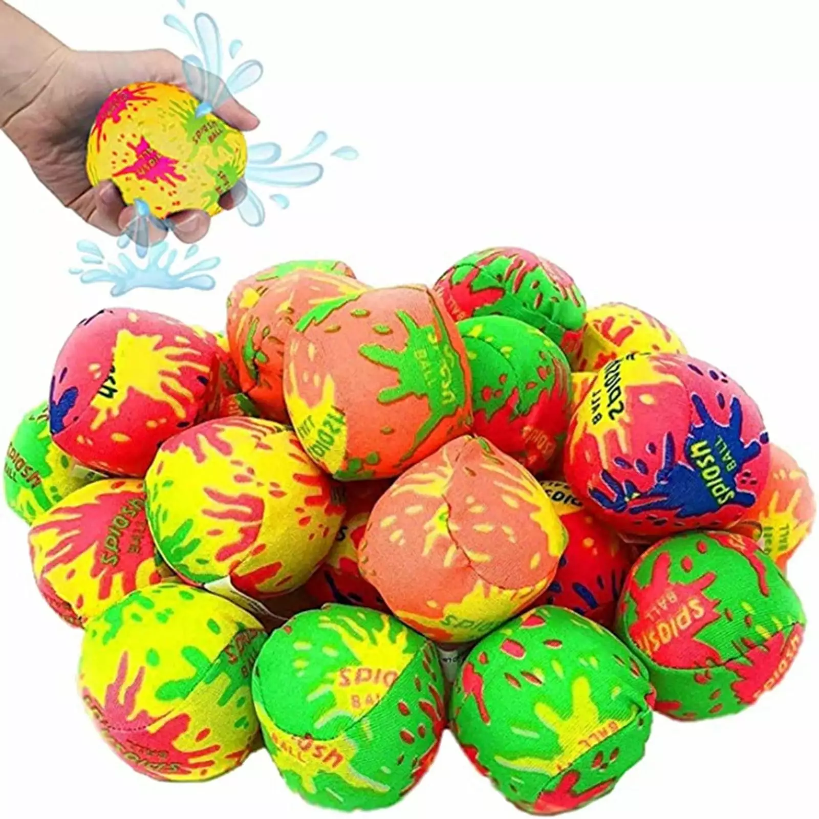 Ruifeiwon Toddler Outdoor Toys 12 Pack Water Bomb Balls Absorbent Pool Toys Kids