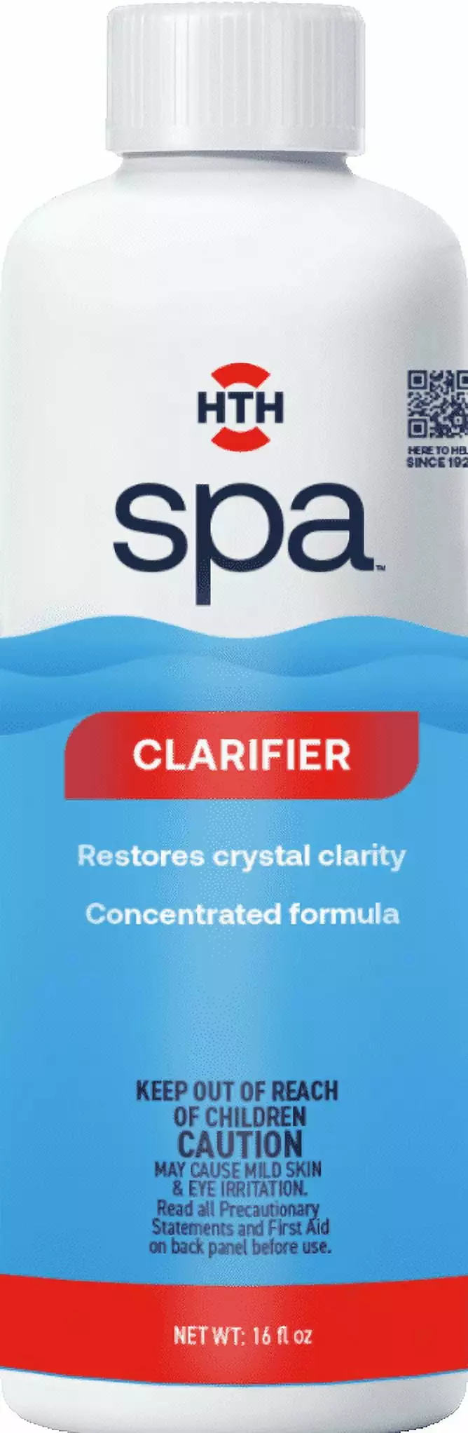HTH Spa Care Clarifier 14 oz Concentrated Liquid Crystal Clear Spa and Hot Tub Water 14