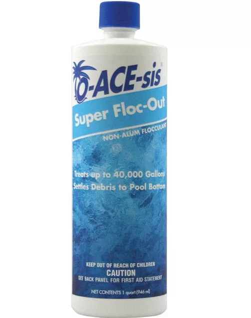 O-ACE-Sis TF071001012OAC Super Floc Out Pool Clarifier - 1 Quart Clear Water