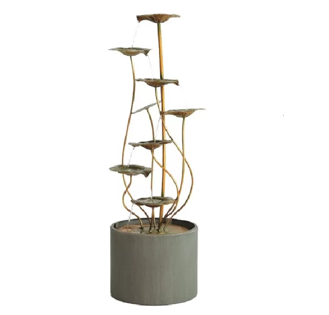 Bond Y95890 Metal Lotus Water Fountain Garden Decor