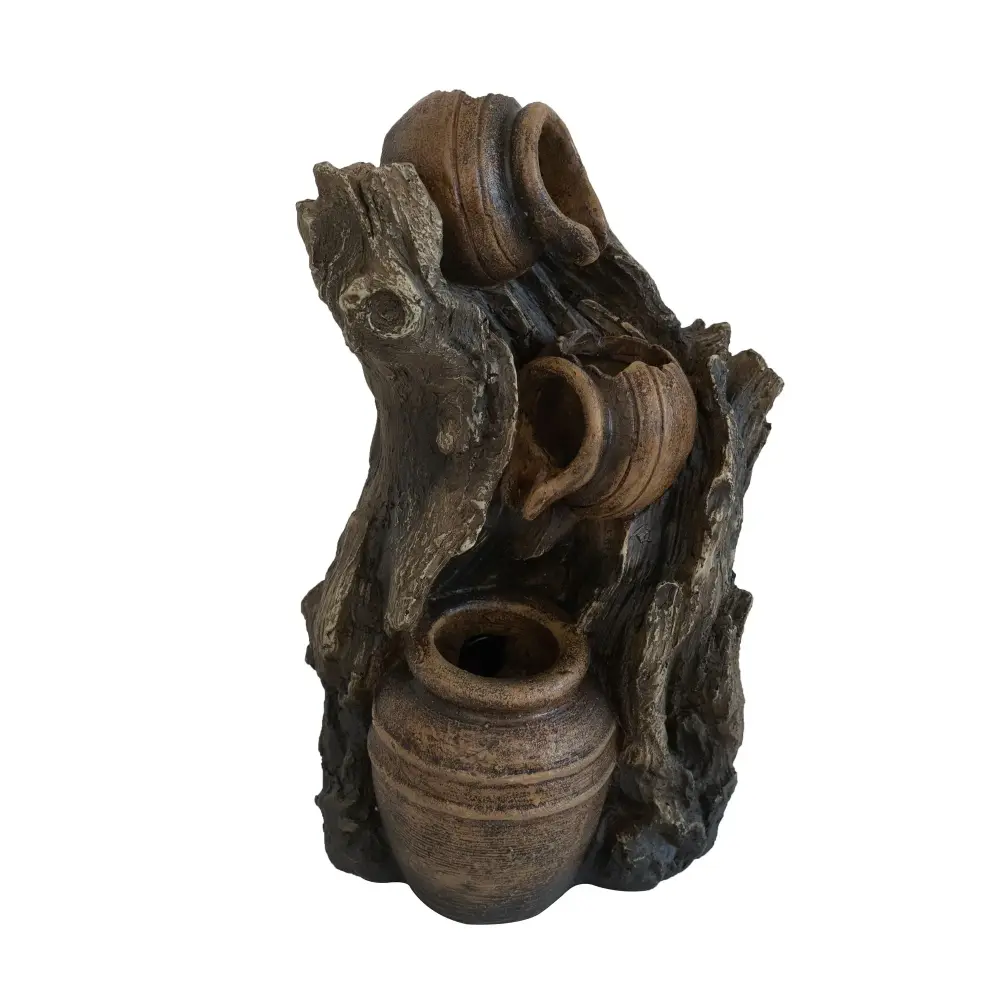 Decorative 3 Tier Water Fountain Pot Design - Taupe