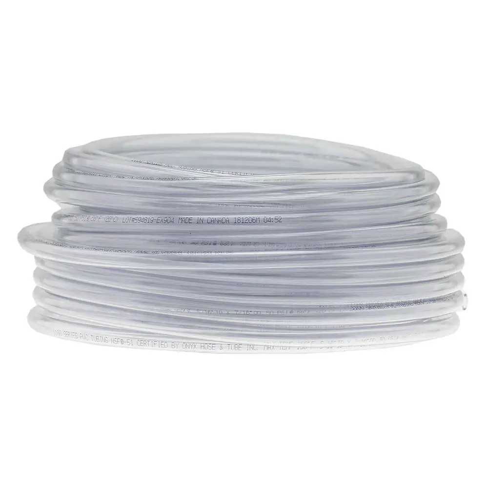 Glass-like PVC Tubing, 7/16" OD x 5/16" ID x 100'
