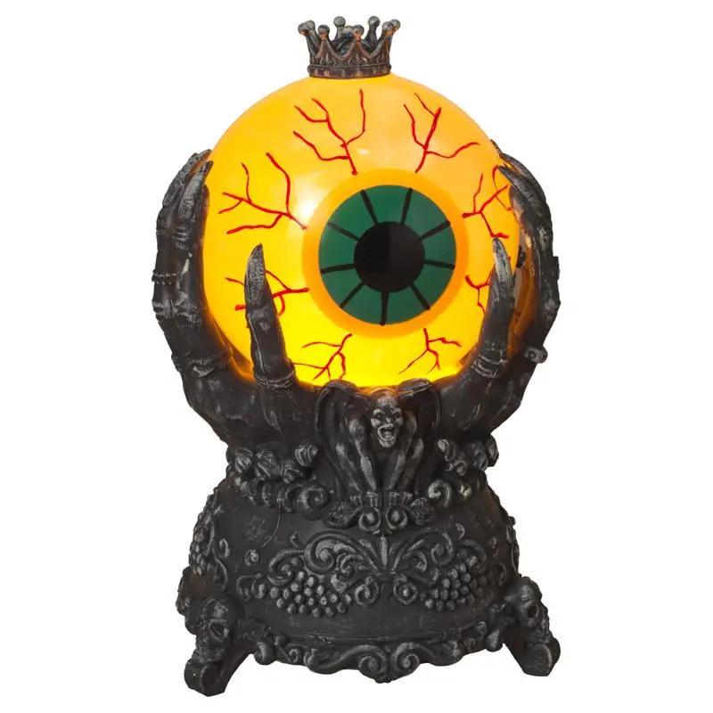 Gerson Black Yellow 9 Prelit Smokey Eye Water Globe Tabletop Decor Pack 4